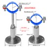 POTONZ Wall Mount Ceiling Mount Pipe Supports,Adjustable Pipe Clamps Stainless