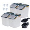 Mairuker Large Flour Storage Container Bin 25lb,4 Pack Airtight Rice
