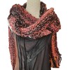 Hand Made Textured Knitted Scarf -Embers - MVLS014