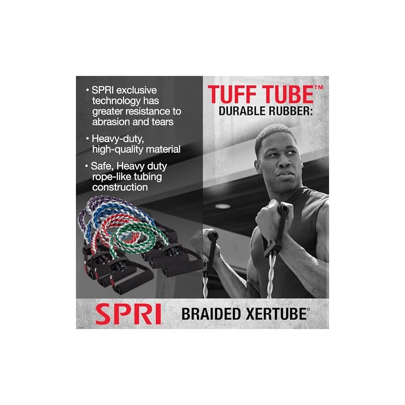 SPRI Xertube, cuerdas trenzadas para ejercicios con banda resistente