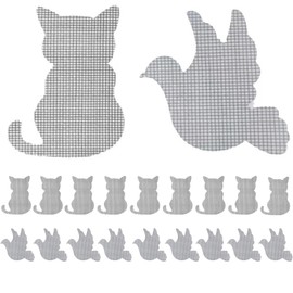 Screen Repair Sheet, 20 Pieces, Cat Shape, Bird Shape, Cute, Hole Break Repair, Repair Patch, Intrusion Prevention, Pest Prevention, Breathable, Double Sided Tape Included