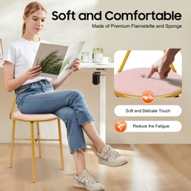 LIAPDG Butterfly Backrest Chair, Butterfly-Shaped Vanity Chair Girls Vanity Chair Dining Chair Makeup Chair for Restaurants, Living Rooms, Bedrooms Load Capacity 100 Kg/220.46 Lbs (Light Pink)