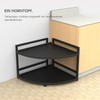 HUIJIN 2 Tier 90°Corner Shelf for Kitchen - Space-Saving Spice