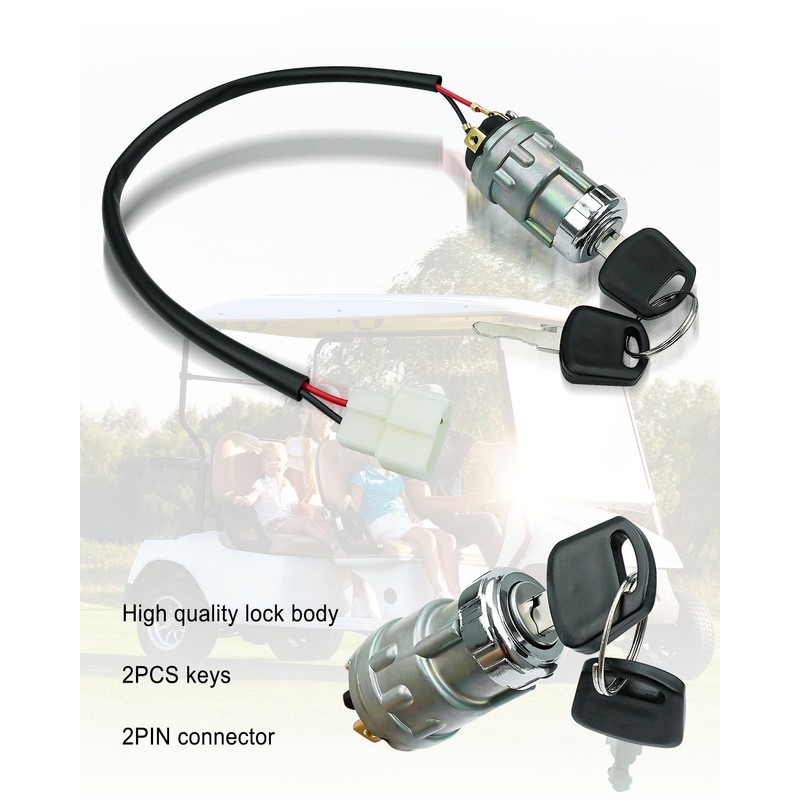 HUQUZN Ignition Starter Switch with Key Fits for Evolution Golf