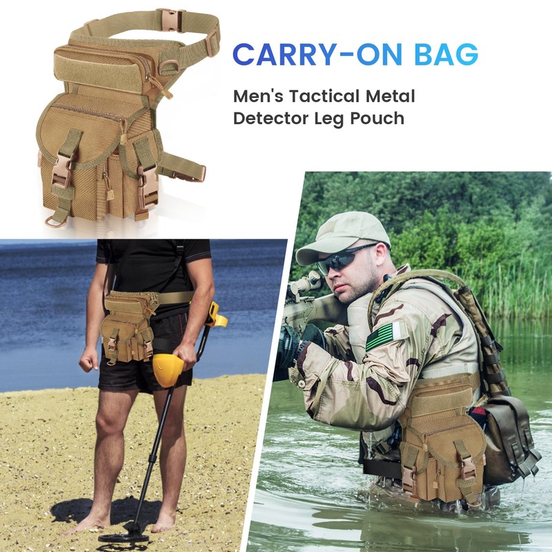 Metal Detecting Waist Bag, Drop Leg Bags, Waterproof Metal Detector