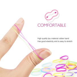 JSBelle Lazos de goma elásticos del pelo lazos, Paquete de 2000 bandas elásticas suaves para el cabello, para niñas bebés (Multicolor)