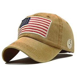 MINYJHZ American Flag Baseball Cap for Men Women Adjustable Embroidered Military Army USA Trucker Hat