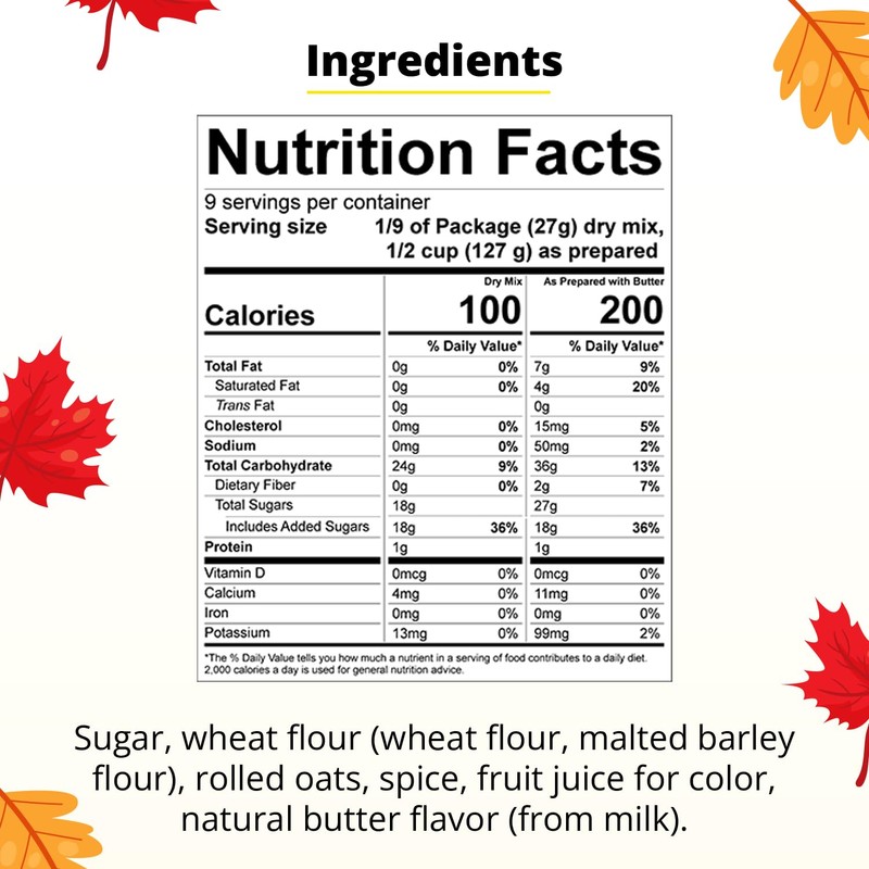 Concord Foods Apple Crisp Mix Easy to Make Dessert with