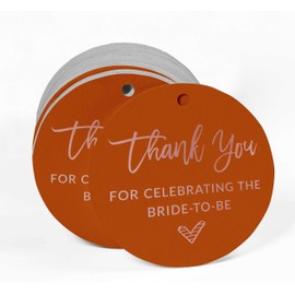 Inkdotpot Real Rose Gold Foil Thank You For Celebrating The Bride To Be Bridal Shower Tags Favor Hang Paper Tags 50 Pieces