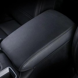 Cubierta de Consola Central Cubierta de Reposabrazos para Mazda CX-30 2020 2021 2022, Cubierta de Consola Central de Cuero Lujoso Impermeable Protector de Reposabrazos de Coche (Línea Negra)