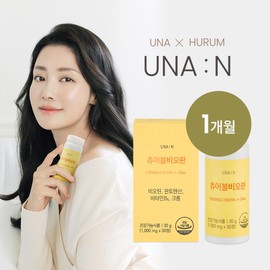 Hurum [UNA:N] UNAN Chewable Biopan Biotin Pantothenic Acid Vitamin B6 Chromium 30 capsules, 1 unit / [UNA:N] 유나엔 츄어블 비오판 비오틴 판토텐산 비타민B6 크롬 30캡슐, 1개