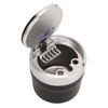 Portable Car Ashtray Mini Silver Edge Fire Prevention Smokeless Auto