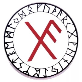 Pinstant Gibu Auja I Give Good Luck Protection Success Bind Norse Viking Rune Celtic Pin
