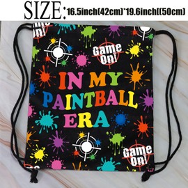 PXTIDY Paintball Player Gift In My Paintball Era Drawstring Bag Paintballing Gift Paintball Party Gift Paintballer Lover Gift