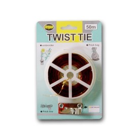 Gold Wire Tie 50M T1/Gardening/Garden/Landscaping/Bundling Tie/Plastic String 8ea