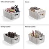 Plastic Storage Basket with Lids 12 Pack Stackable Storage Bins