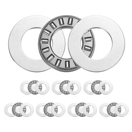 sourcing map TC815+2TRA Needle Roller Thrust Bearings with Bearing Washers, 13mm Bore Diameter, 23mm OD, 4mm Total Thickness for Lawn Mower Truck Power Steering