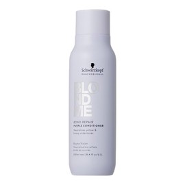BLONDME Bond Repair Acondicionador Matizador 250 ml, para Cabello Rubio y Decolorado, Neutraliza Amarillos y Mantiene el Rubio Frío Luminoso sin Apelmazar
