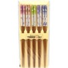 Ishida Hanagozen Chopsticks Set of 5 Pairs for Guest, Brown