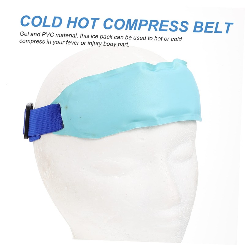 Beavorty Ice Pack Forehead Wrap Reusable Cooling Gel Head Wrap