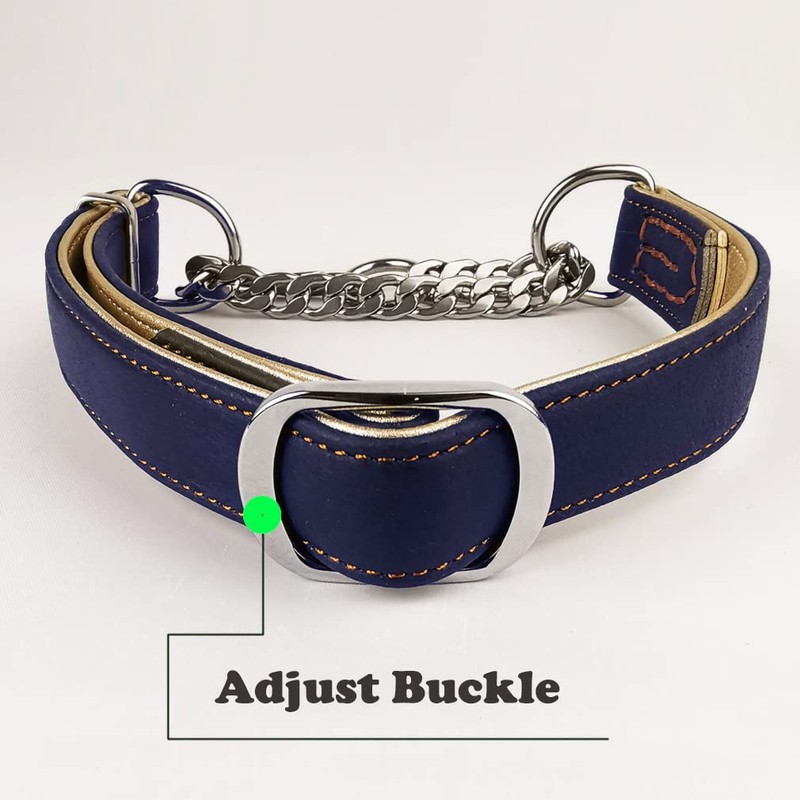 JiangYanus Martingale Collar for Dogs, Leather Martingale Dog Collar with