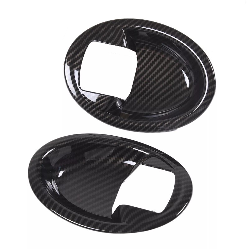 BEBECAR Carbon Fiber ABS Door Handle Bezel Trim COver Fits