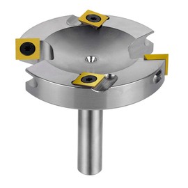 SpeTool Nickel-Plated Face Milling Cutter 12 mm Shank 75 mm Cutting Diameter Surface Milling Cutter with ATS Coating Planer Cutter for Router with Reversible Plates 2 + 2 Flutes Flat Cutter Surface