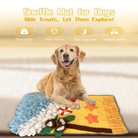 NUZZLENOOK Snuffle Mat for Large Dogs and Cats Heavy Duty Dog Enrichment Toys Interactive Feeder Puzzle Mat Mental Stimulation Non Slip Sniffing Mat Small Medium Large Breed Dogs Anxiety Relief