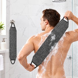 Nylon Back Scrubber for Shower – 2-Piece Long Exfoliating Bath Net for Full-Body Cleansing and Hard-to-Reach Areas