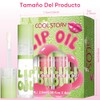 NEARPOW 4PCS Lip Oil Hidratante y Lip Gloss, Brillo de