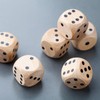 PATIKIL 15mm Blank Wooden Dice, 200 Pack Unfinished Wooden Blocks