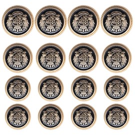EXCEART 16 Piezas Botones De Costura De Metal Para Manualidades Y Ropa Botones Decorativos De Estilo Británico En 0.59 Y 0.79 Pulgadas Para Abrigos Y Proyectos De Costura