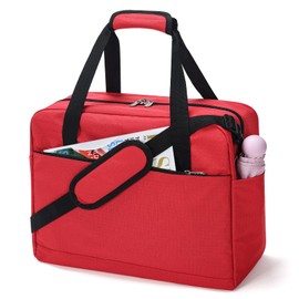 iFARADAY Carry on Duffle Bag for Travel - 16x7x12.5 Airline Approved Personal Item Travel Bag with Shoulder Strap for Men and Women (Red)