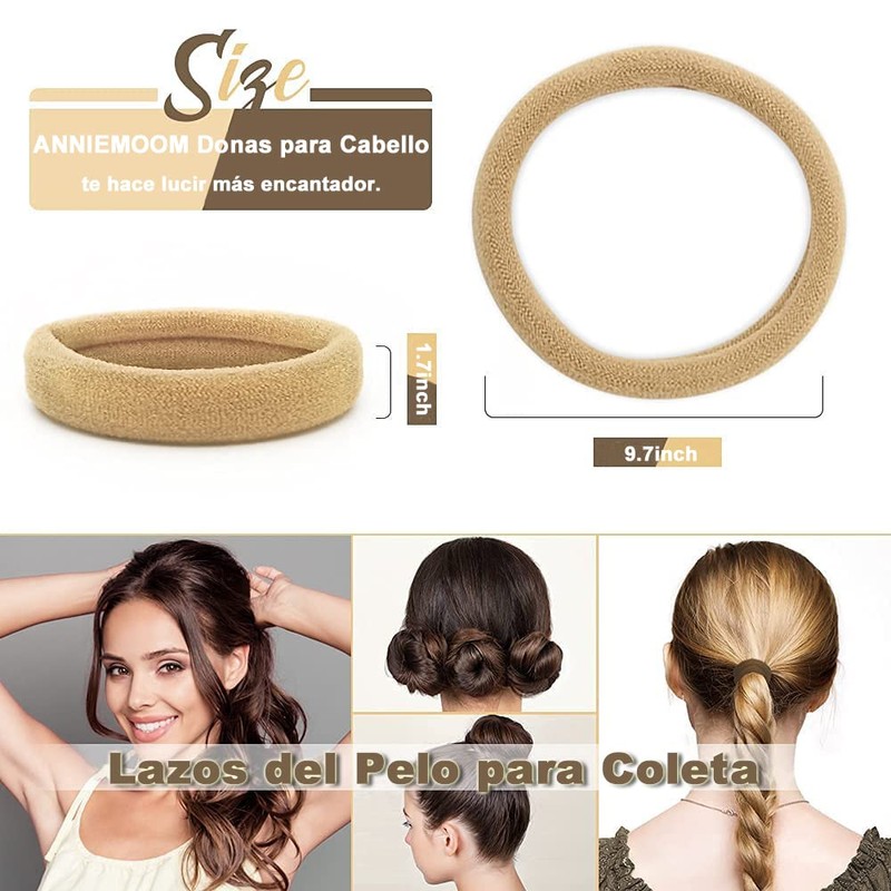 100 Pcs Ligas para Peinar el Cabello, Donas para Cabello