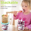 4 Pack Ice Cream Tubs for Ninja Creami, Stackable Ice