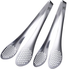 MSY BIGSUNNY Stainless Steel Buffet Tongs - 11Inch Set of 2 Cooking Tongs for Kitchen