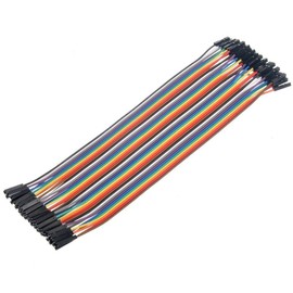 Aihasd Pack of 40 20 cm Jumper Wire Cable Female to Female Compatible with Arduino and Raspberry Pi Breadboard + 65 Pieces Different Lengths Male to Male Breadboard Jumper