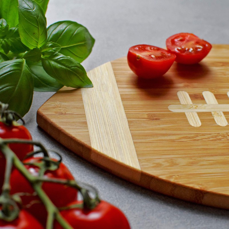 40YARDS American Football Bamboo Wood Board for Breakfast, Dinner or