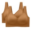 SOFT INTENTION Women's Seamless Bra Wireless Bra Full Coverage Push