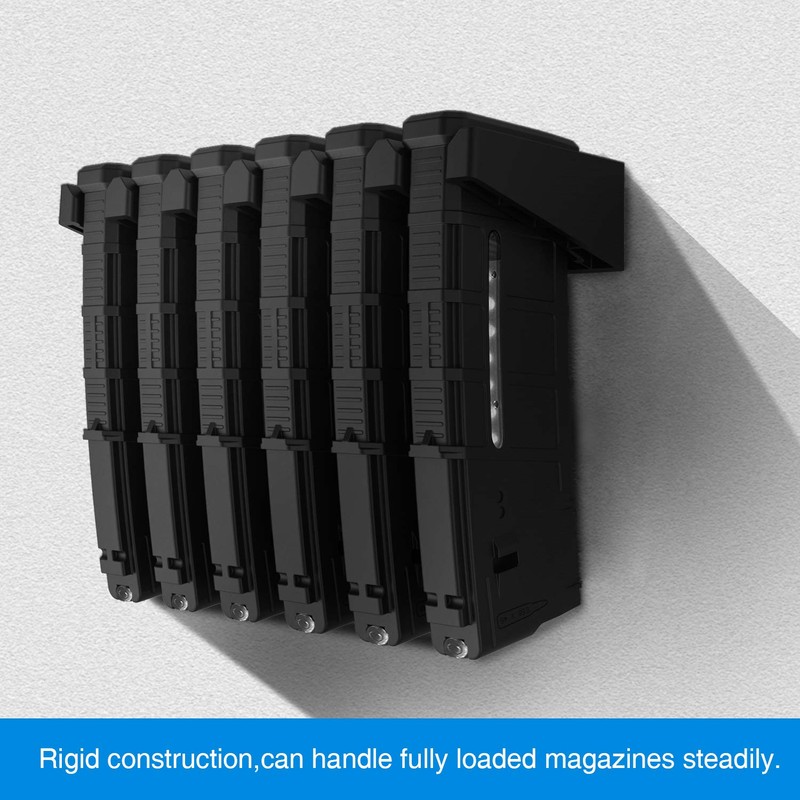 RUSFOL Solid ABS 6X Standard PMAG Wall Mount, Mag Holder,