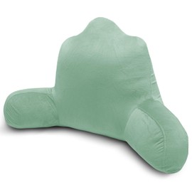 MOIICARE Reading Pillow for Adults - Back Support Cushion with Detachable Washable Cover for Sitting Up in Bed, on Couch, Sofa, or Floor - Dorm Essentials, Green