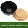 ECOWAY Salad Bowl Set of 3 with Bamboo Wooden Lids,