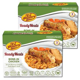 Kosher MRE Meat Meals Ready to Eat, Bone In Chicken & Kugel (2 Pack) Prepared Entree Fully Cooked, Shelf Stable Microwave Dinner – Travel, Military, Camping, Emergency Survival Protein Food Supply