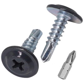 SKIR'CO (Pack of 150) Painted 4.2 x 16 mm Self Drilling Screws, Phillips Modified Truss Head, Tapping Screw, Flat Head (150, Anthracite Grey RAL 7016)