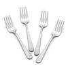 E-far Hammered Serving Forks, 4-Piece Stainless Steel Hostess Serving Utensils