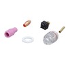 6Pcs TIG Welding Accessory Set 4# Ceramic Nozzle 2.4mm Electrode