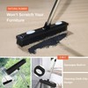 Timnbo Rubber Broom with Squeegee for Pet Hair Removal Long