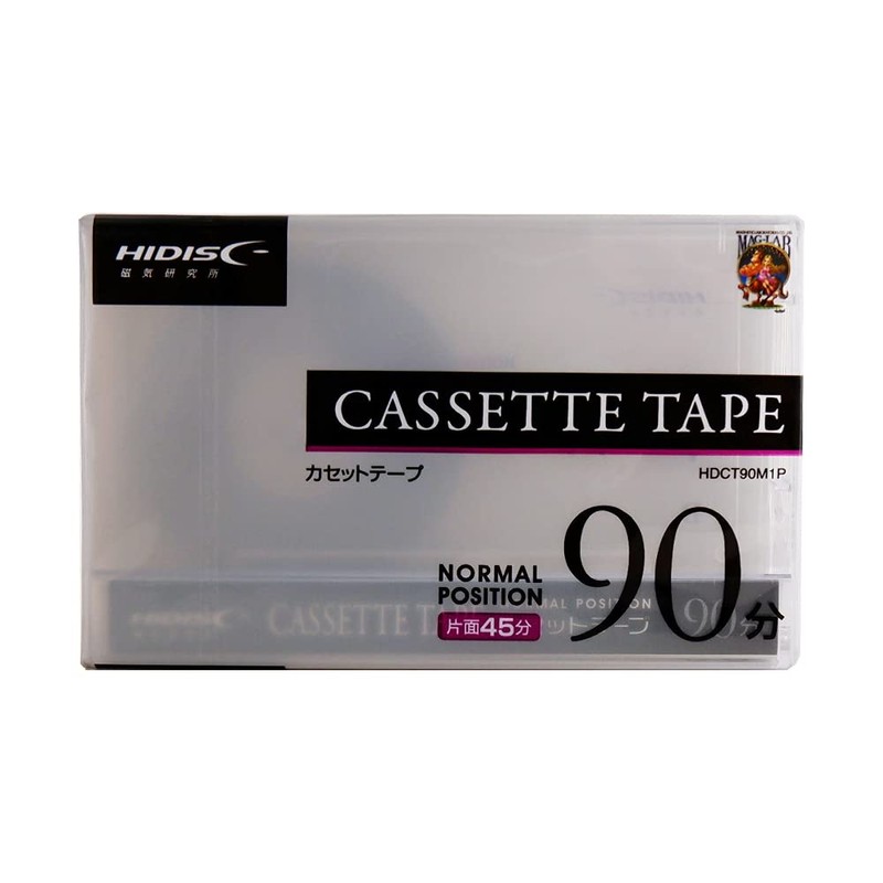 HIDISC Music Cassette Tape, Normal Position, 90 Minutes, 1 Roll