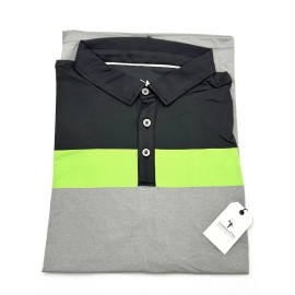 Anderson Ord Golf Shirt Mens LARGE Lightener Polo Black Performance Style NEW