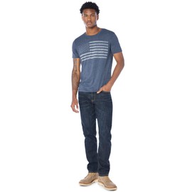 Lucky Brand mens Usa Flag Tee Shirt, American Navy, Small US